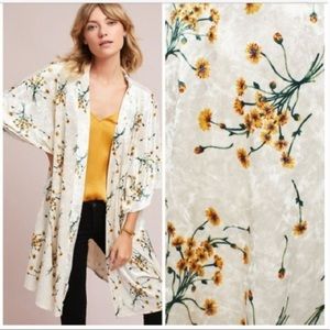 Mid-length Velvet Kimono Anthropologie by Floreat